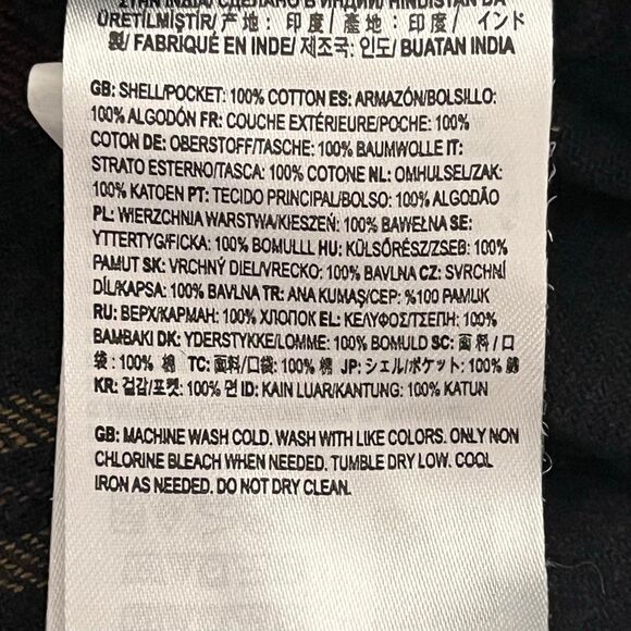 Vans Black, Burgundy And Gold Plaid Flannel Shirt Boys Size S - Picture 4 of 4